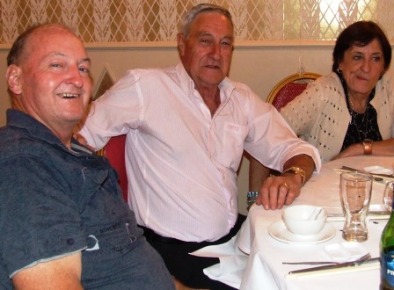 Past players: Peter Bevis with Laurie and Sue Mayne.